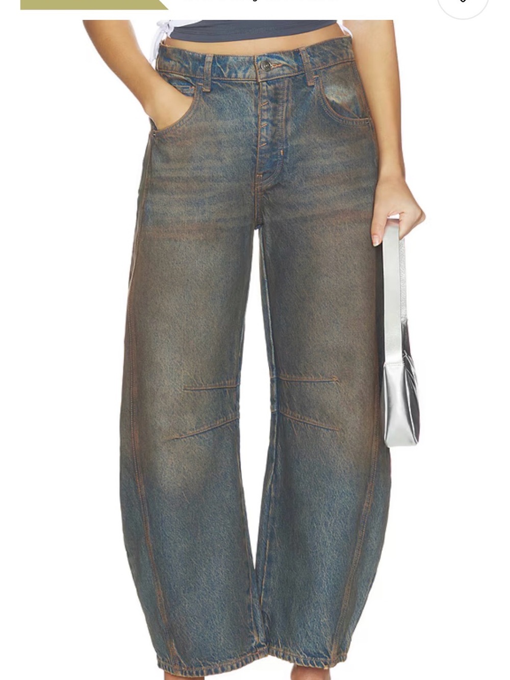 We The Free Good Luck Mid Rise Barrel in Lost In The Desert size 27